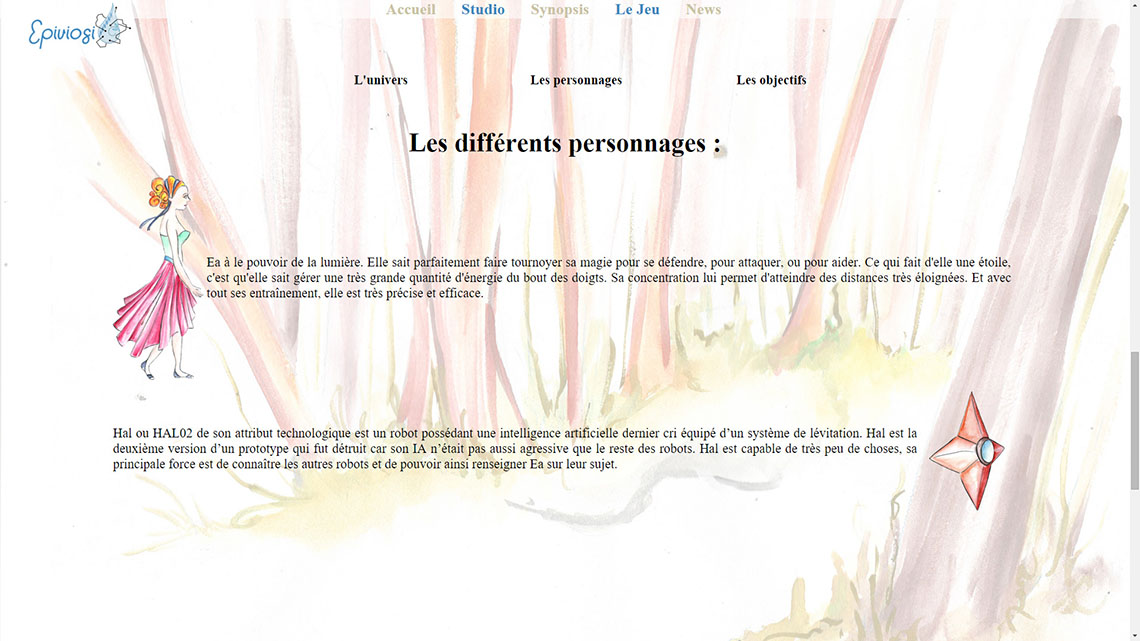 Projet universitaire de site internet
